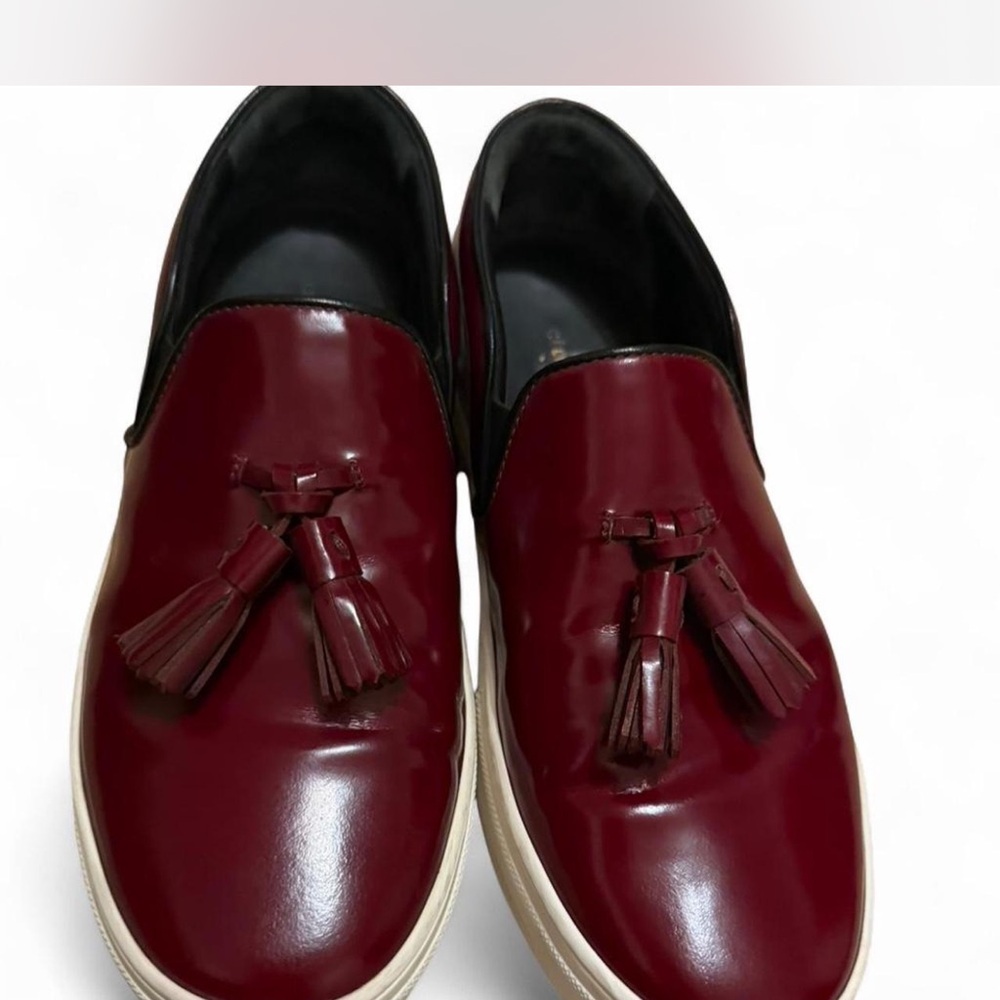 Celine women Burgundy Tassel Loafers
